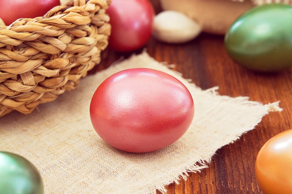 Hen's egg color colored