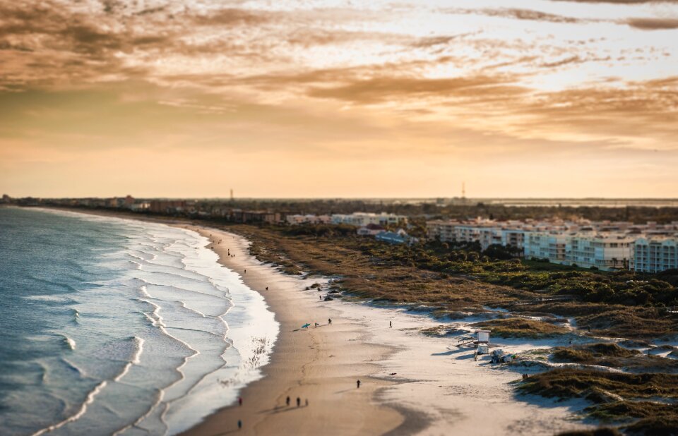 Beach aerial scenic