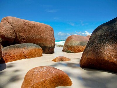 Beach nature seychelles photo