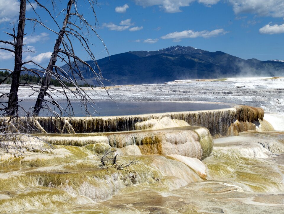 Calcium carbonate landscape colorful