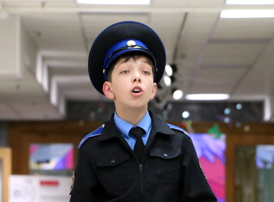 Shape military schoolboy