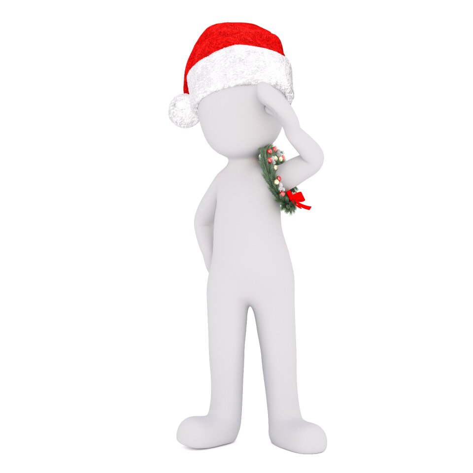 Christmas decoration santa hat full body