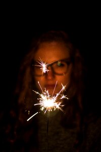 Fireworks light sparkler photo