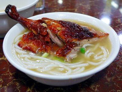 Drumstick noodle soup