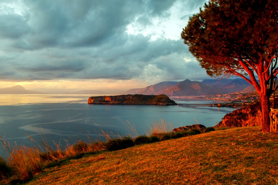 Island dino landscape sea