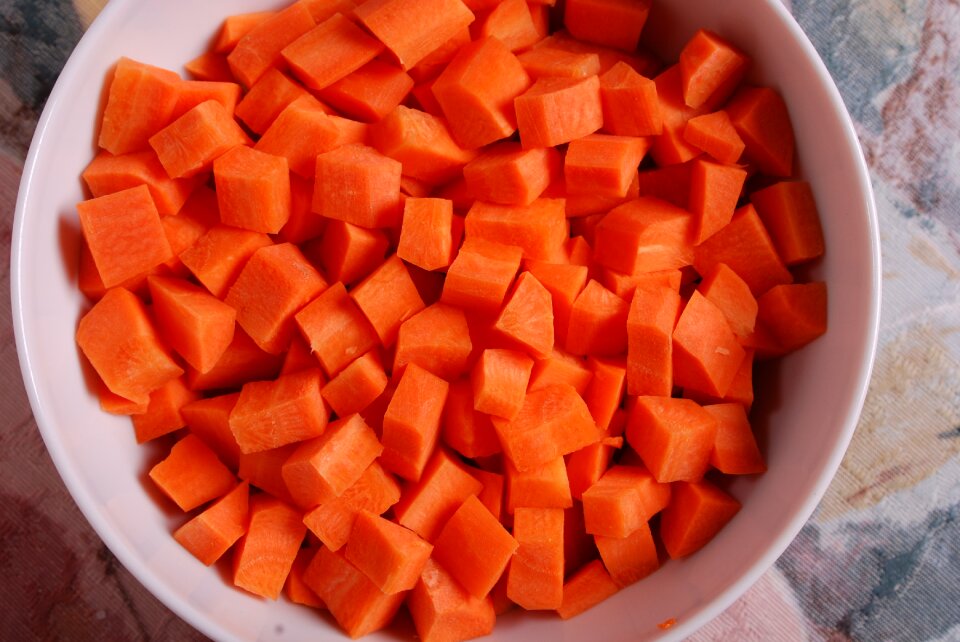 Diced carrots vegetables health