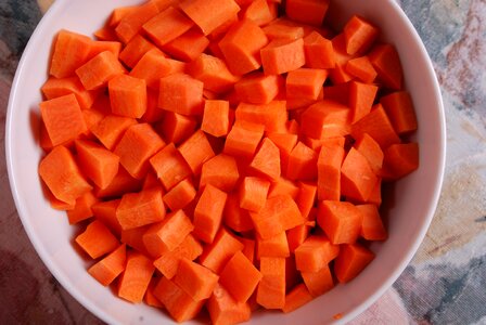 Diced carrots vegetables health