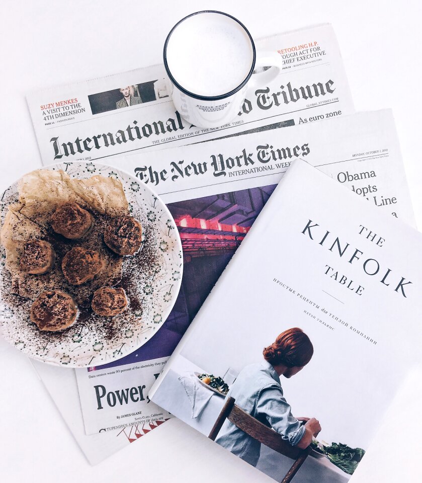 Newspaper news coffee