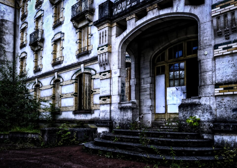 Gloomy spooky architecture