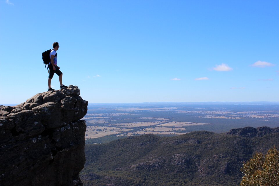 Nature mountain backpacker
