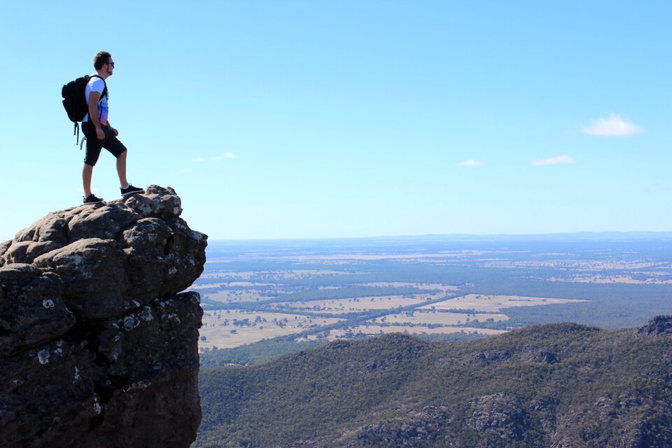 Nature mountain backpacker