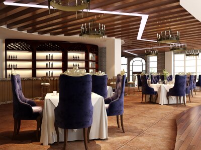Retro indoor restaurant design