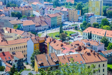 Aerial czech town photo