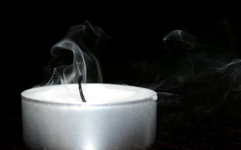 Blown out smoke wick