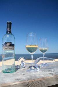 Beach vacations wine glass