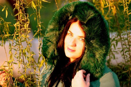 Green hood portrait