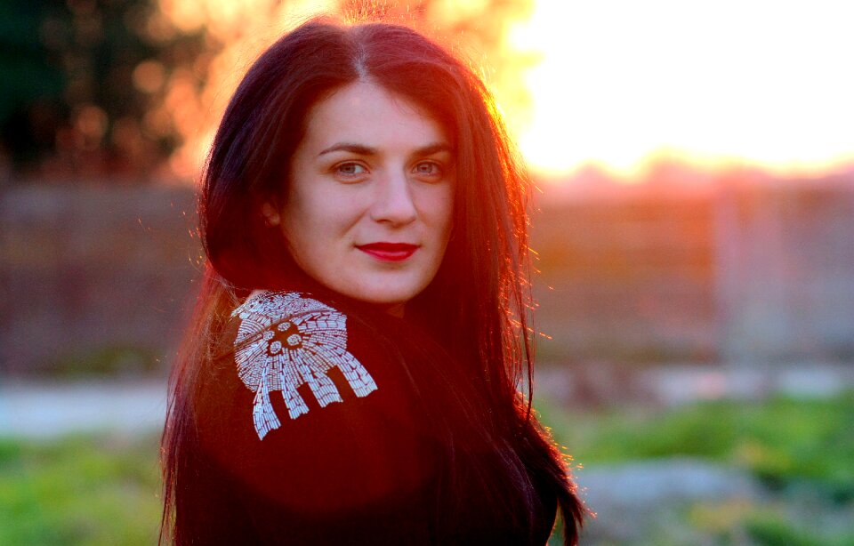 Sunset light red