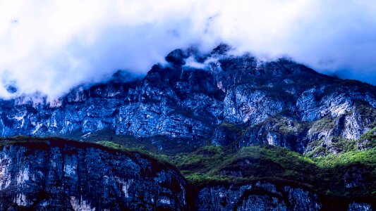 Mountains fog nature photo