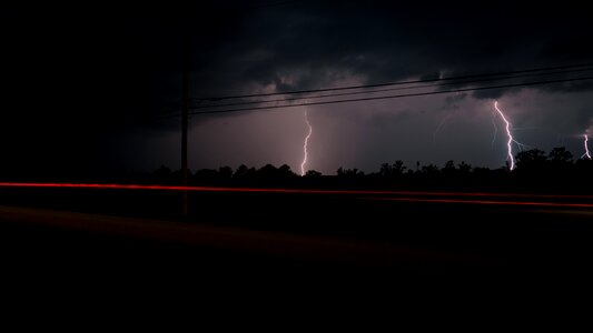 Night sky storm photo