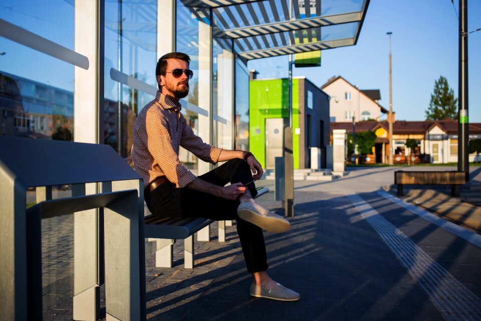 Sitting street waiting shed