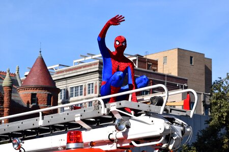 Superhero parade blue hero