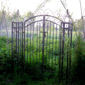 Ornament iron railings blocked