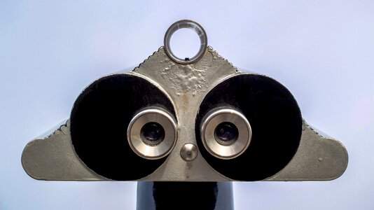 Eye looking spyglass