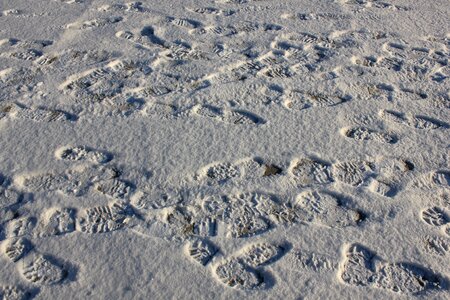 Footmark footprint footprint winter photo