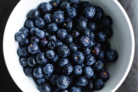 Fruit bowl blueberry photo