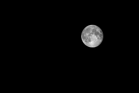 Moon dark b w photo