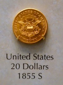 20_Dollars,_United_States,_1855_S_-_National_Museum_of_American_History_-_DSC00235