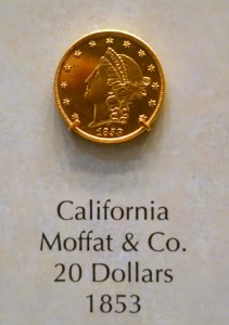 20_Dollars,_Moffat_&_Co.,_California,_1853_-_National_Museum_of_American_History_-_DSC00230