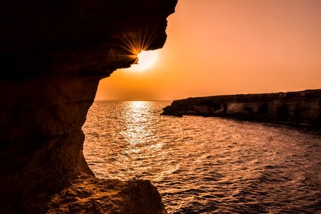 Sun caves nature landscape photo