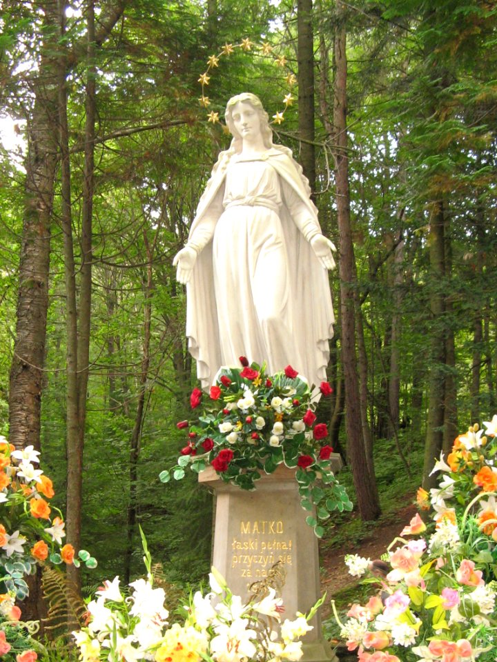 2009_Krynica_Zdrój,_Góra_Parkowa,_kapliczka_maryjna