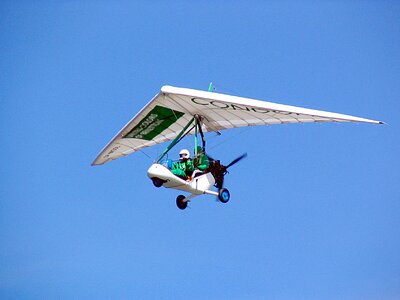 Hang glider flight flying