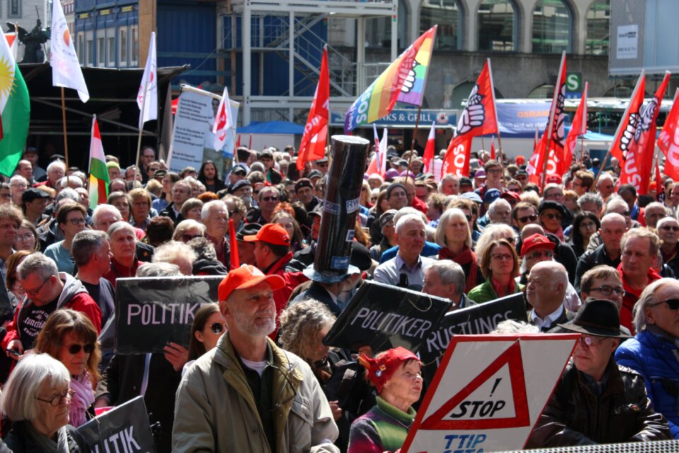 May day celebrations munich crowd photo