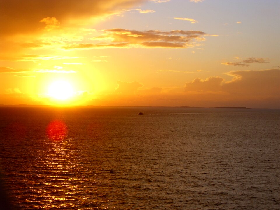 Sunset sea north sea abendstimmung