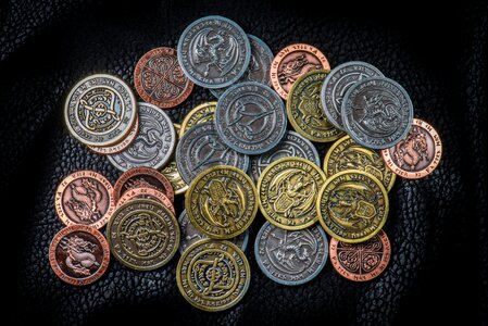 Larp coins token coins atique coins photo