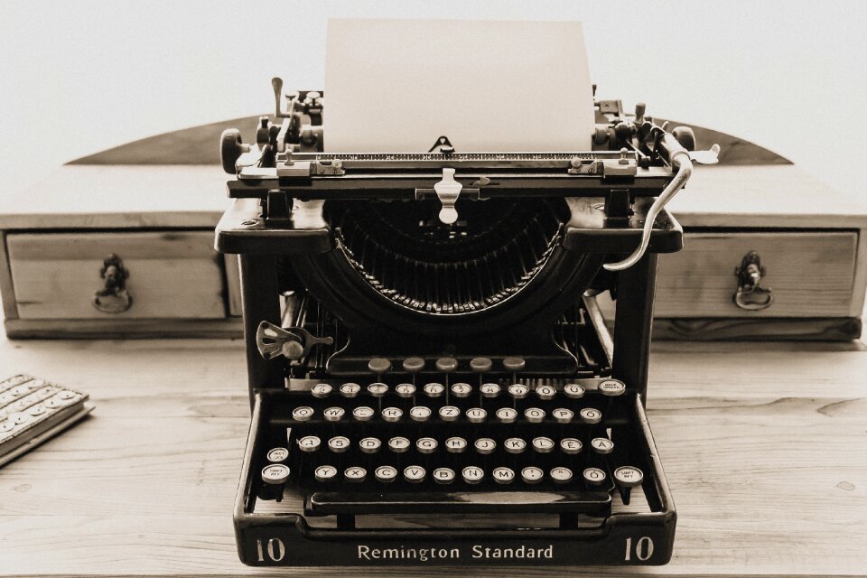 Vintage typewriter retro type photo