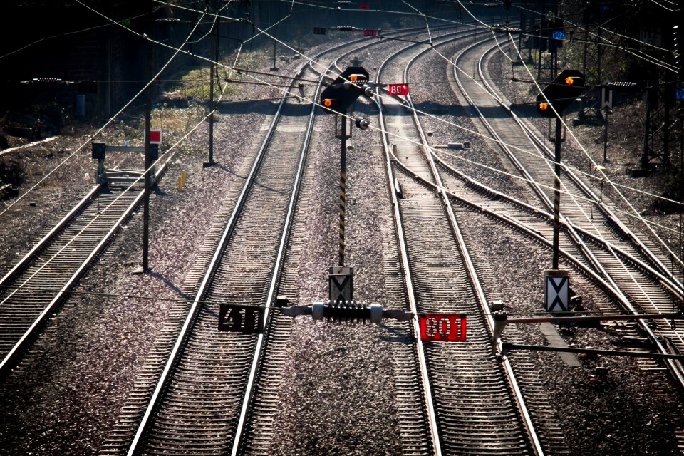 Railway tracks gleise rails