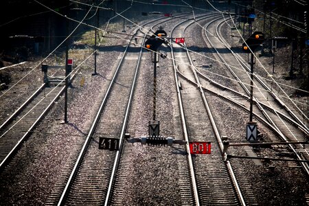 Railway tracks gleise rails photo