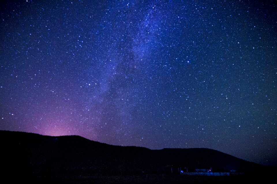 The milky way starry sky aershan