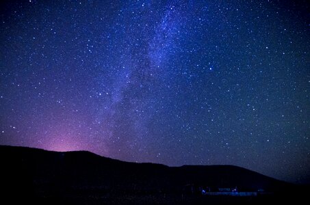 The milky way starry sky aershan photo