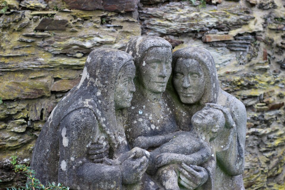 Norns aunts stone sculpture