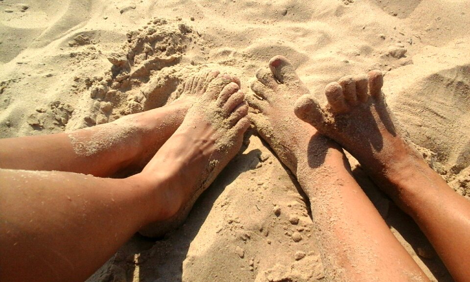 On the beach vacation tan