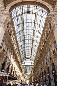 Galleria vittorio emanuele ii dome glass photo