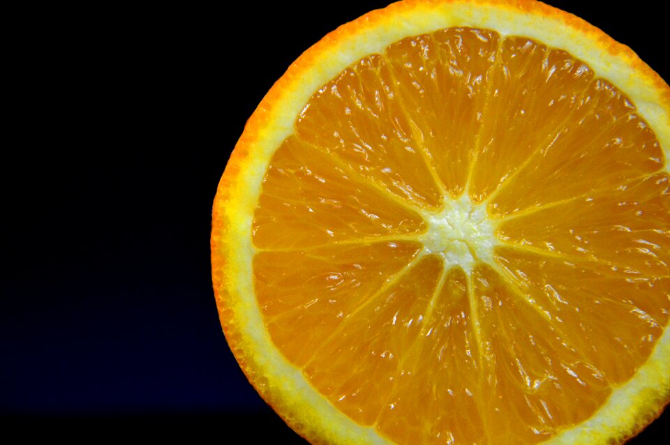 The interior of the fruit juice the richness of