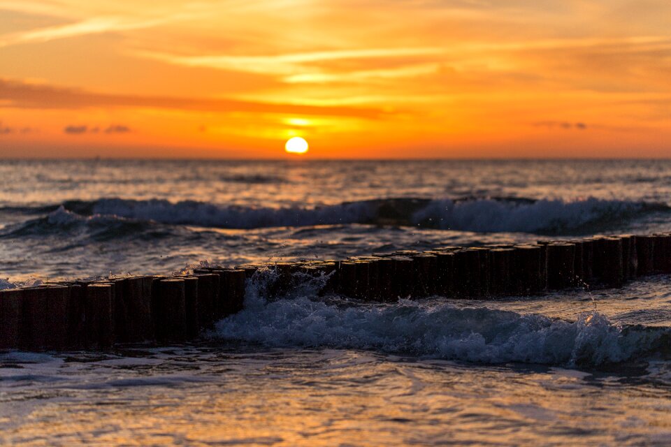 Cool afterglow beach