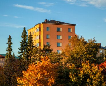 Autumn street building