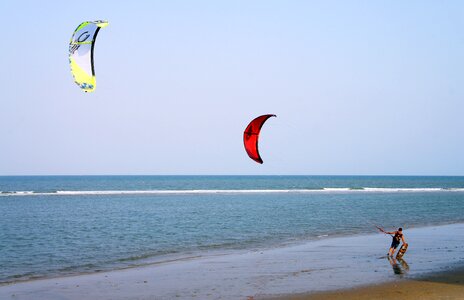 Wind man windsurfing photo